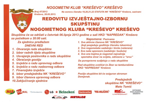 NK KRESEVO plakata za text